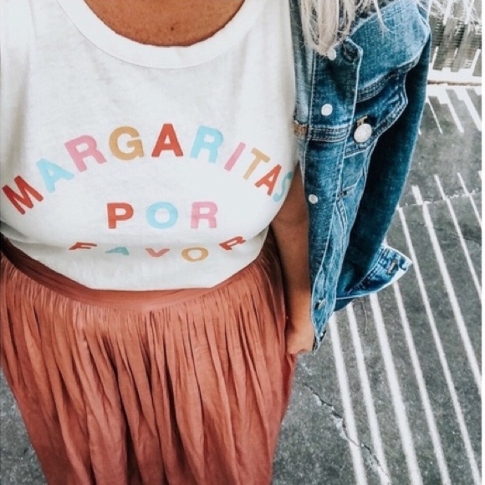 Margaritas Por Favor Knot Tank Top